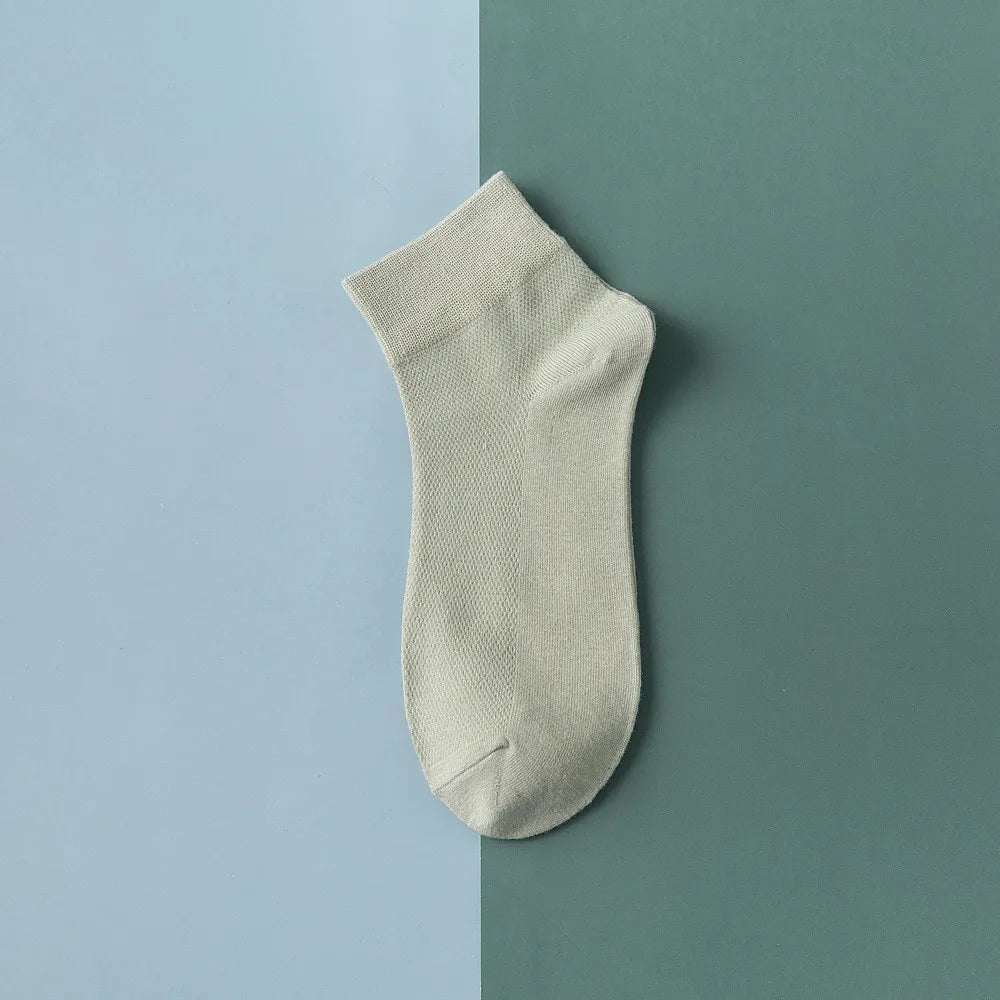 Cotton Breathable Solid Color Woman Summer Thin Socks