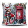 Super Soft Personalized Christmas Tree Cushion Cover Home Decorative Pillowcase with Sublimation Printing