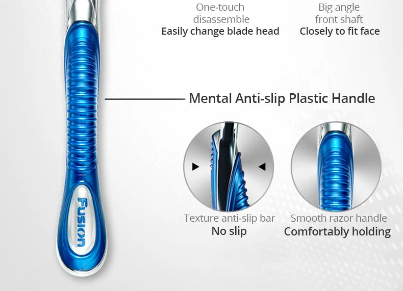 Gillette Fusion Razor for Men Face Hair Beard Shaving Machine Manual Safety Shaver Replacement Head Cassettes 5 Layer Blades