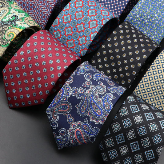 Novelty Men's Formal Ties 7cm Soft Silk Necktie