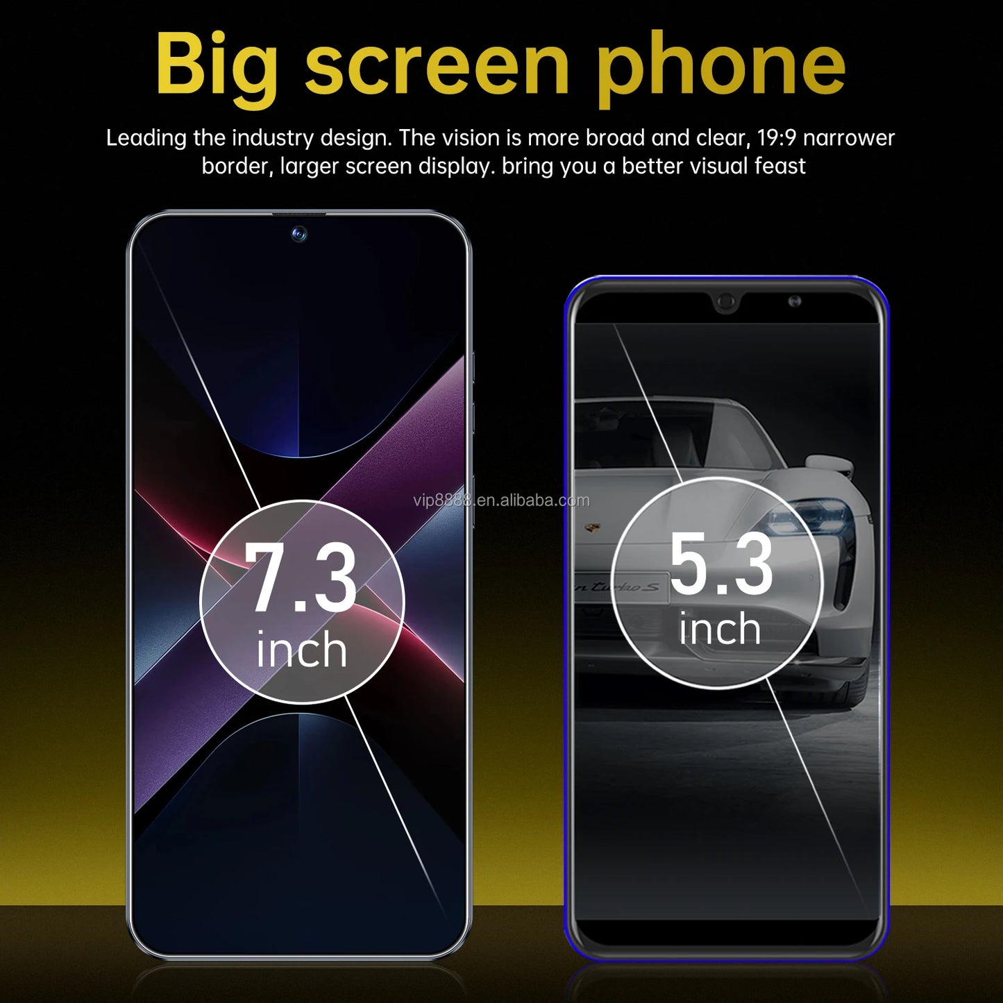 High Quality X7 Pro 16+1TB Smartphone 7.3 Inch Big Screen Android 14 Cellphones Mobile