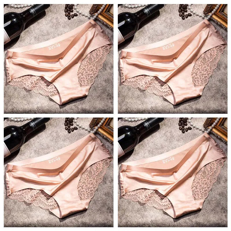 4pcs Lace Panties Women Seamless Underwear Plus Size
