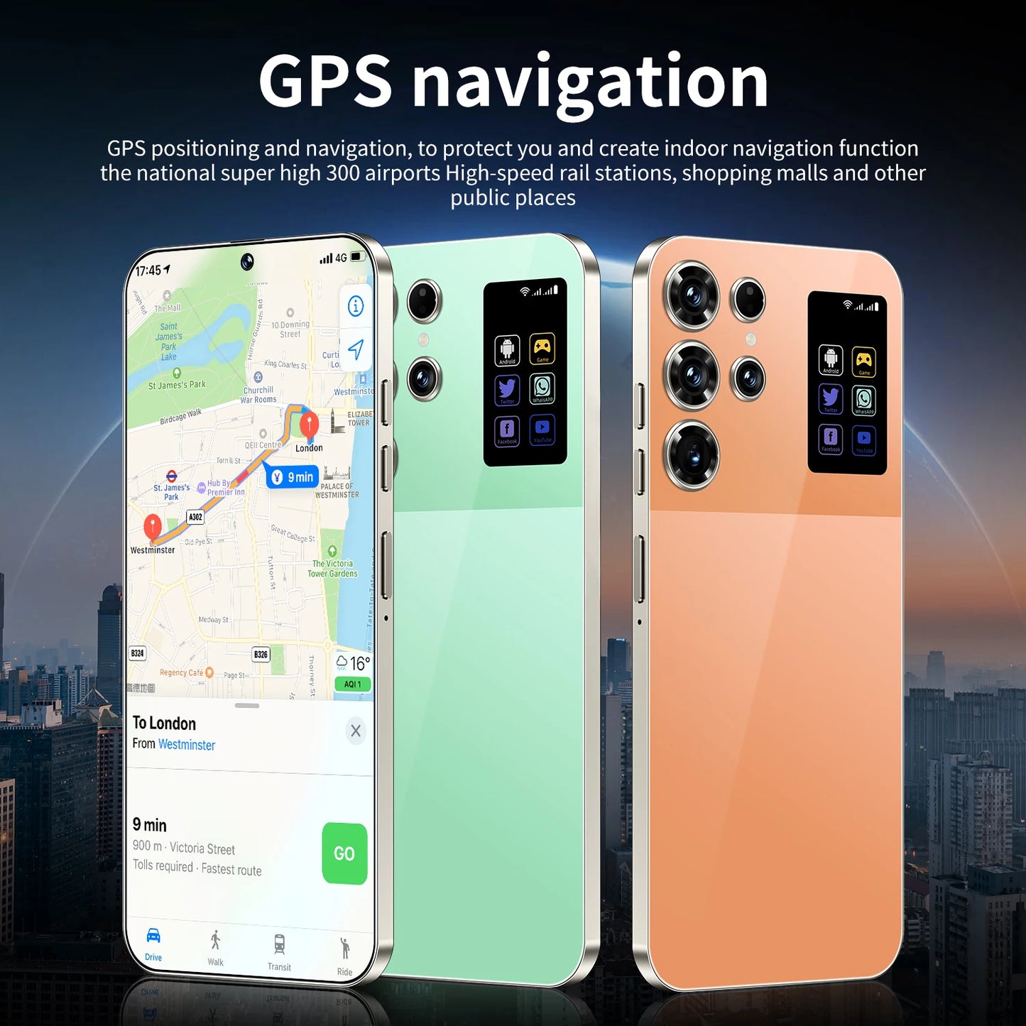 S26 Ultra Android 15 5G Smartphone High Quality 7.3 Inch HD Face ID Deca core Gaming Mobile Phone 16GB+1TB Factory Direct