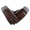 Men's Winter Motorcycle Gloves Pigskin Leather Thermal Riding Gloves Touchscreen Cold with Windproof Insulation