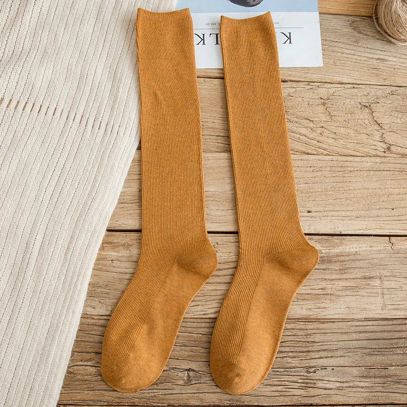 10 Colors Women's Cotton Socks Long Socks