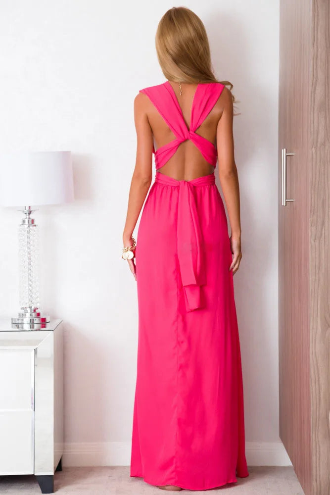Women Sexy Multiway Wrap Convertible Boho Maxi Bandage Long Dress Party Bridesmaid Infinity Robe