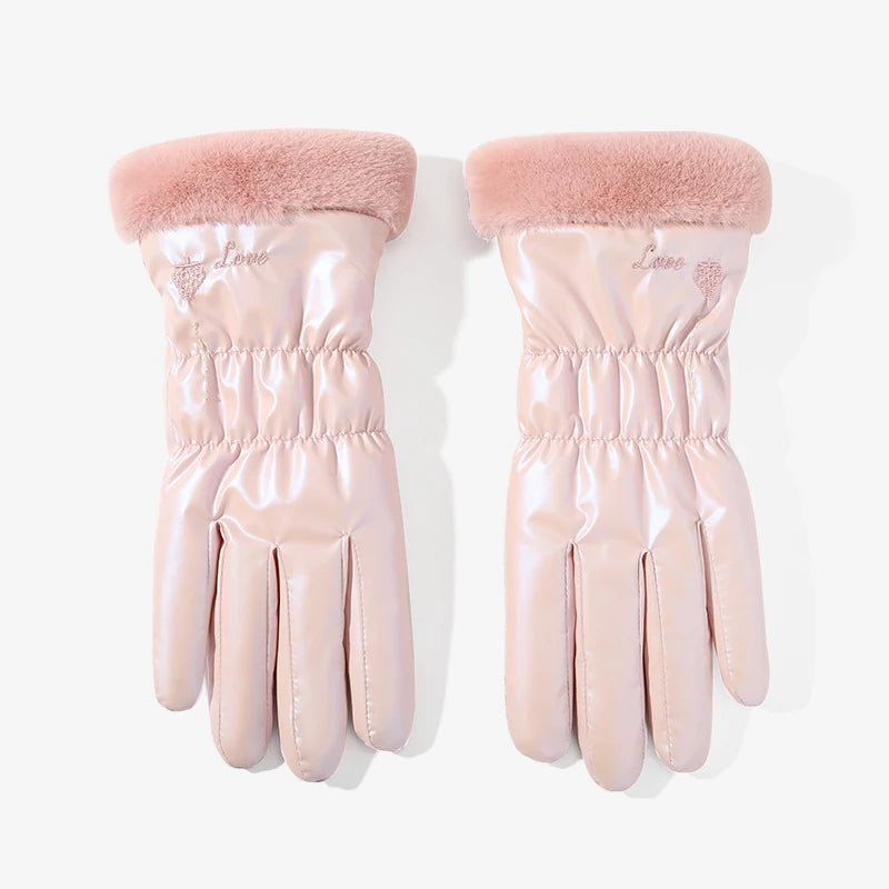 Daily Life Full Finger Cold Weather Gloves Ladies Cycling Driving Gloves