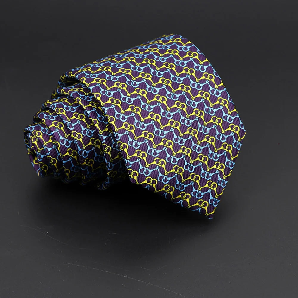 Novelty Men's Formal Ties 7cm Soft Silk Necktie