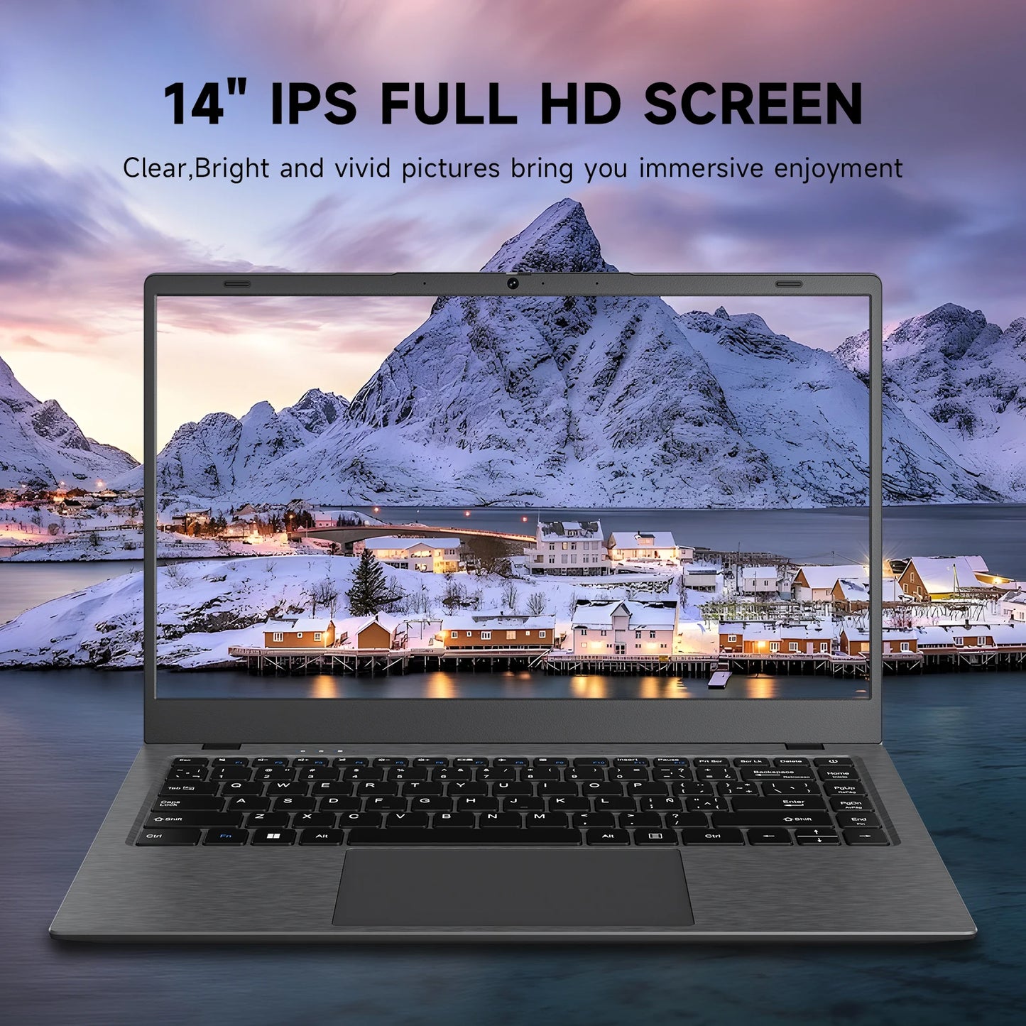 Intel Celeron N150 Processor 12GB LPDDR5 256GB USB3.0 Laptop Computer PC Ordinateur Portable