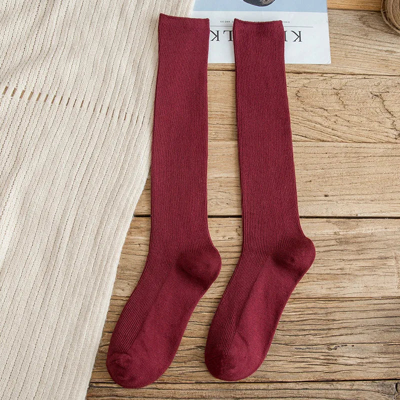 10 Colors Women's Cotton Socks Long Socks