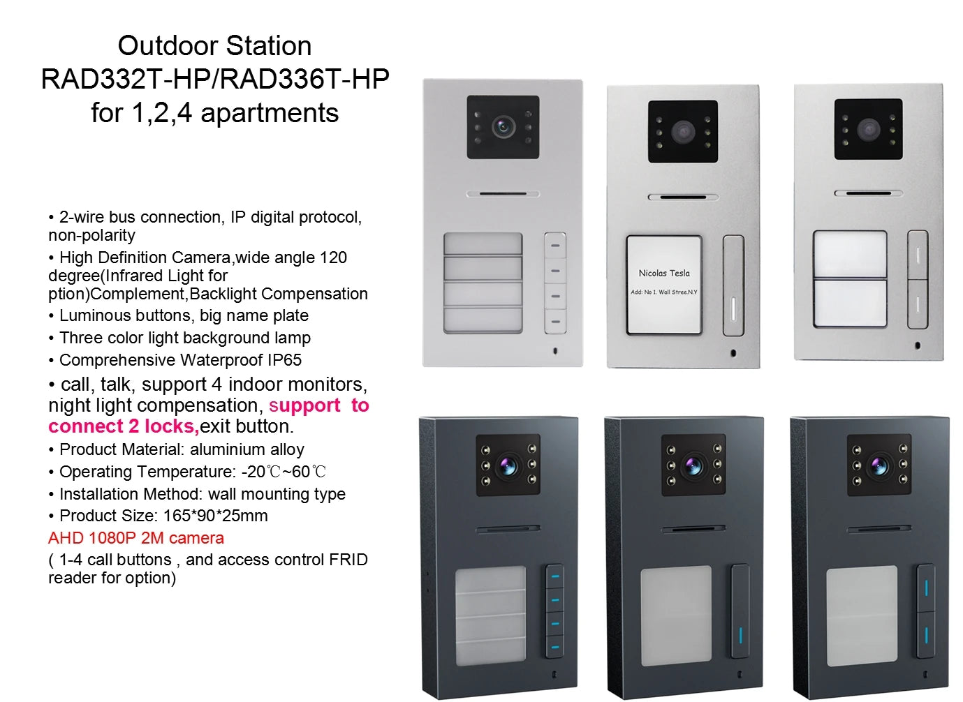 For Smart Community and Home Security System Equipped Door Phones Ideal for Farmhouse & Rural Homestays