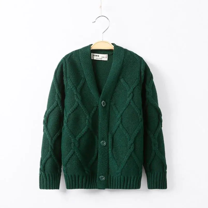 Boys Sweater Knitwear Long-Sleeve Cotton Cardigans
