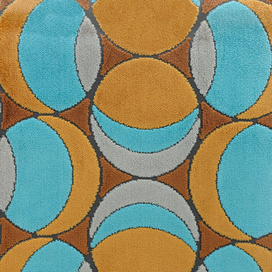 HIGHBALL - MULTI-PURPOSE GEOMETRIC CUT VELVET UPHOLSTERY FABRIC BY THE YARD