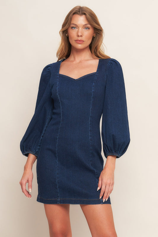 TIMELESS DENIM MINI DRESS