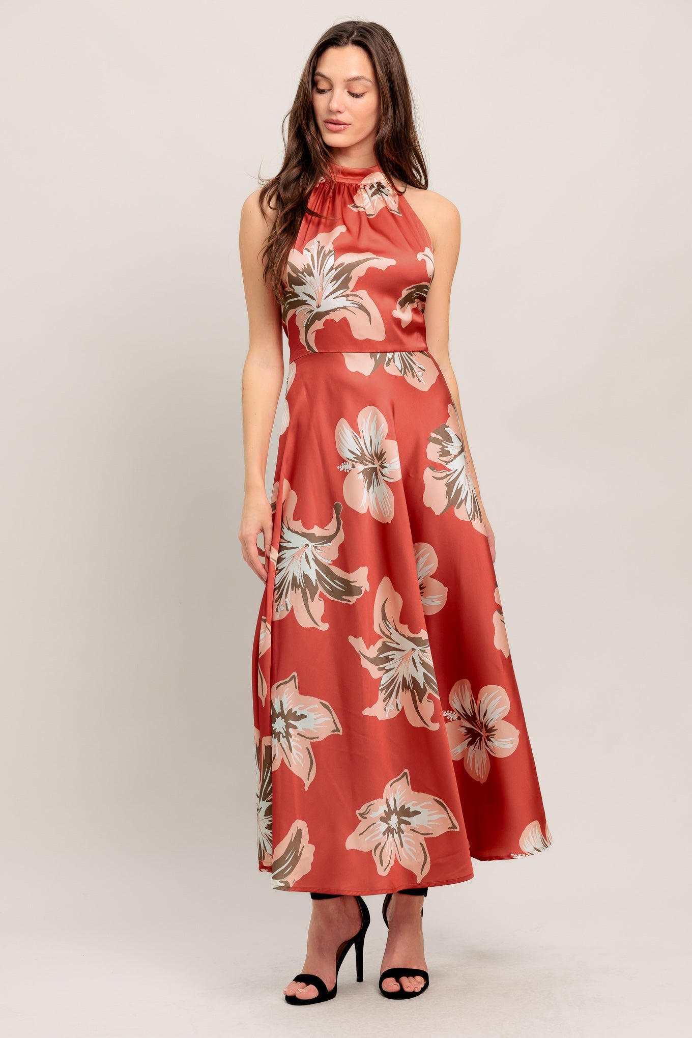 CAN’T LOOK AWAY WOVEN MIDI DRESS