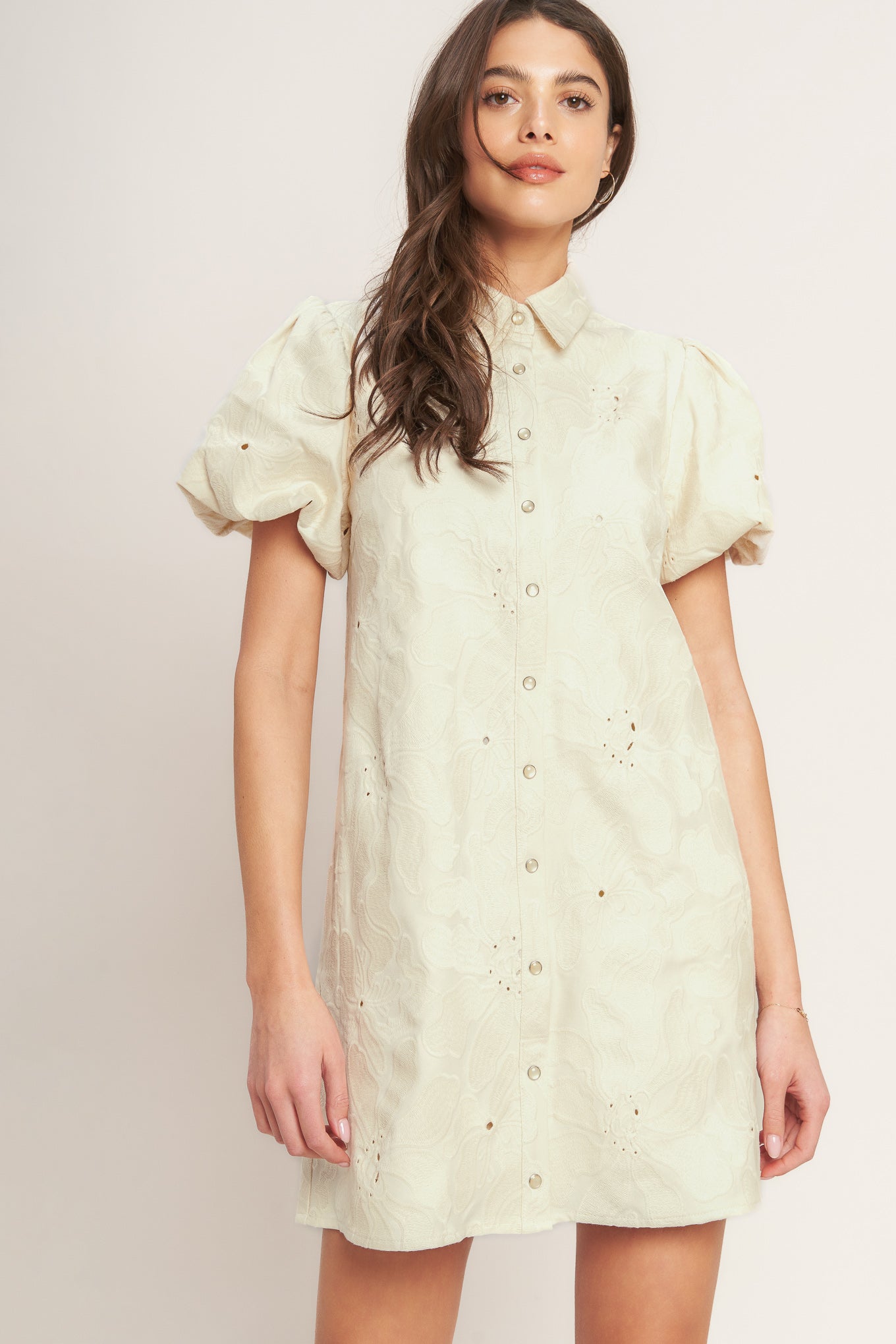 BREATHABLE WEAVE WOVEN MINI DRESS