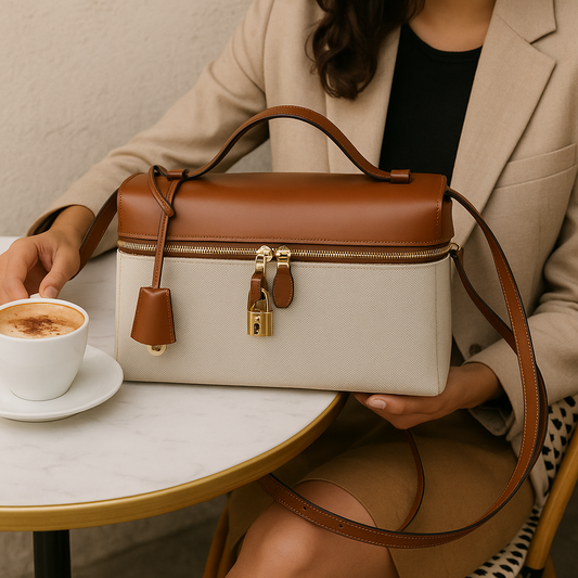 THE ZELMA LEATHER BAULETTO HANDBAG
