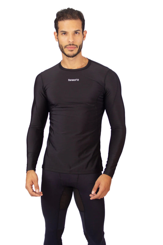 FORCE COMPRESSION TOP - BLACK Athletic Gear