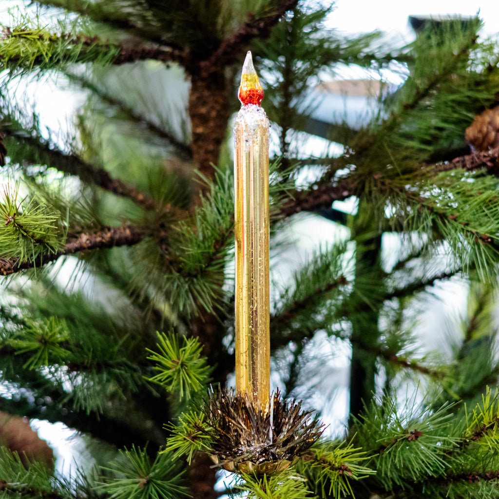 Gold Mercury Glass Candle Ornament