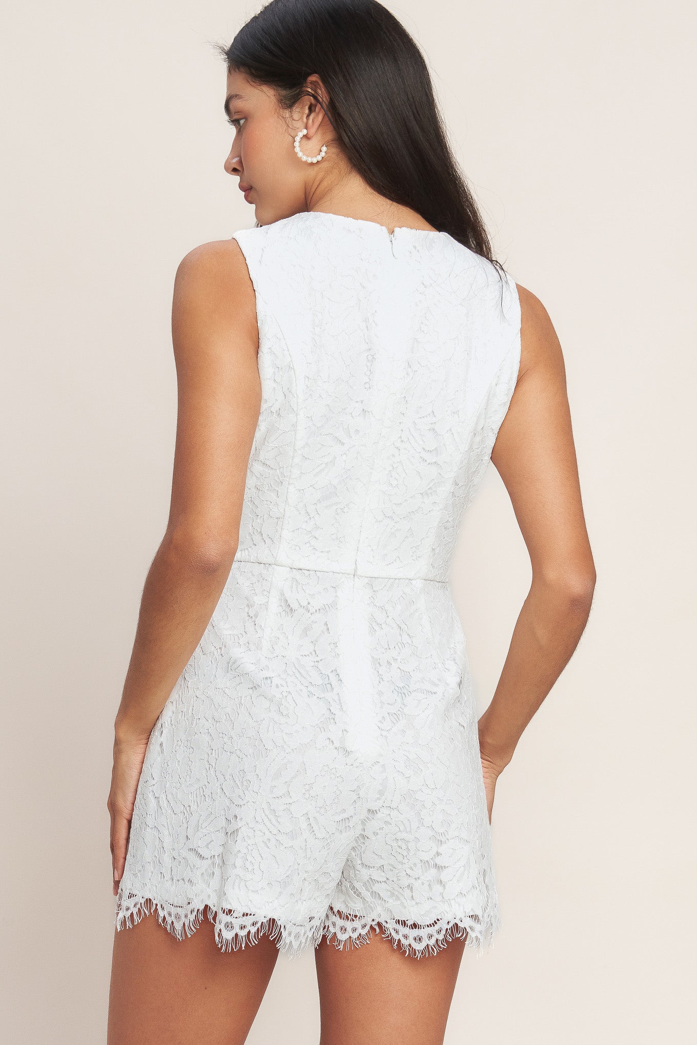 CONFIDENTLY YOURS WOVEN LACE SKIRT ROMPER