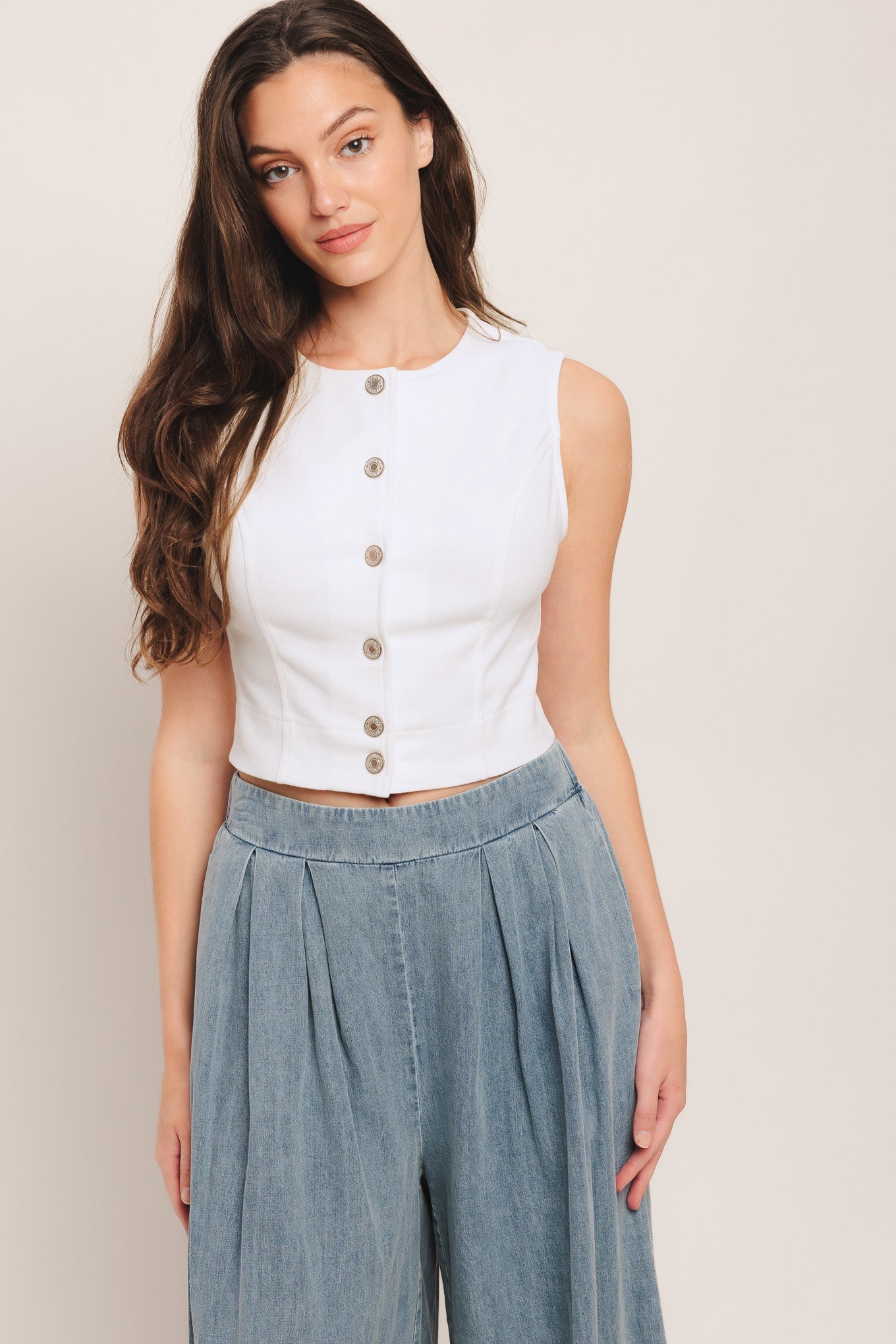 EASY WEAR WESTERN WOVEN TOP