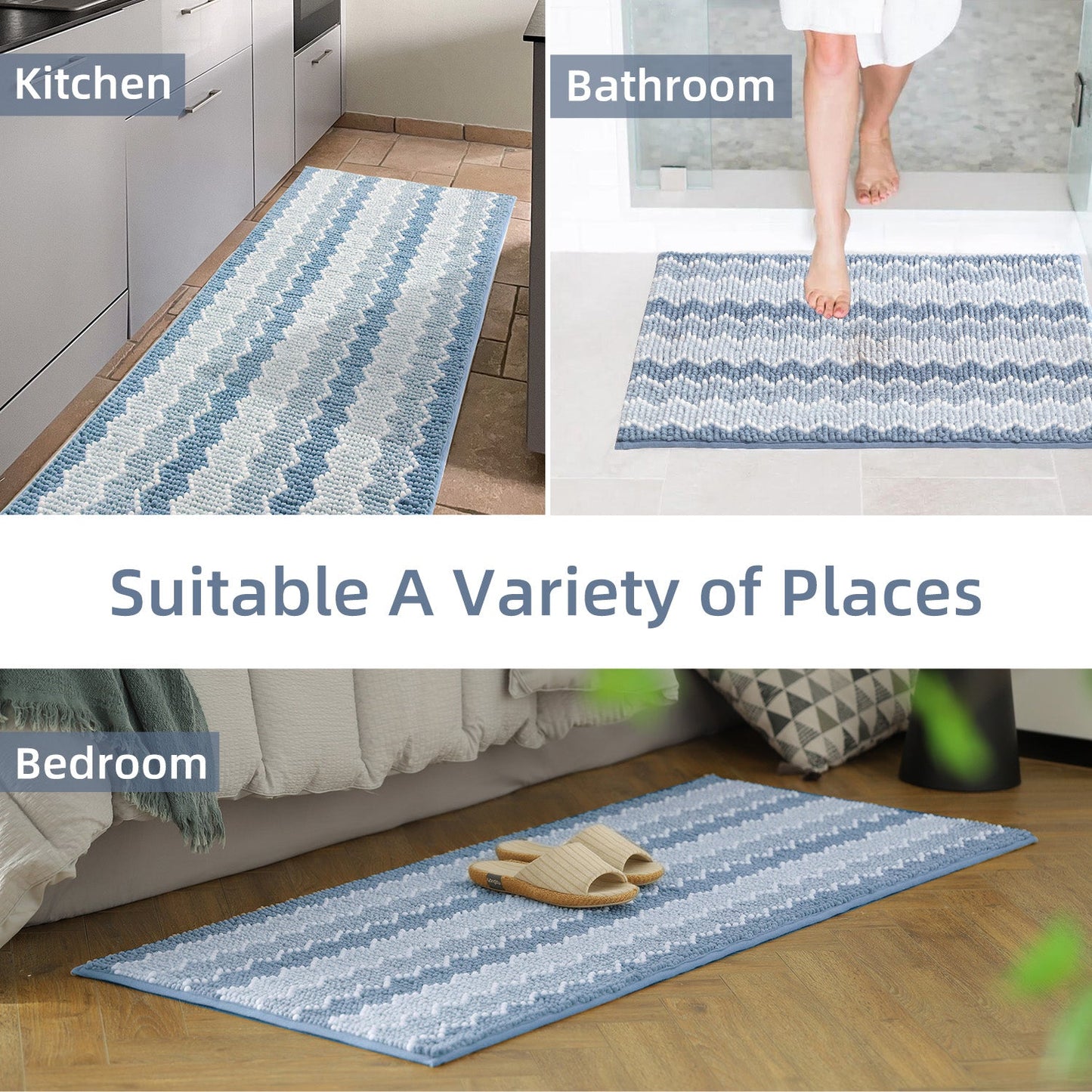 ruSoft Absorbent Durable Non-Slip Bathroom Rug Mat, Room Decor, Graduation Gifts, Fathers Day Gift, Mother Gift