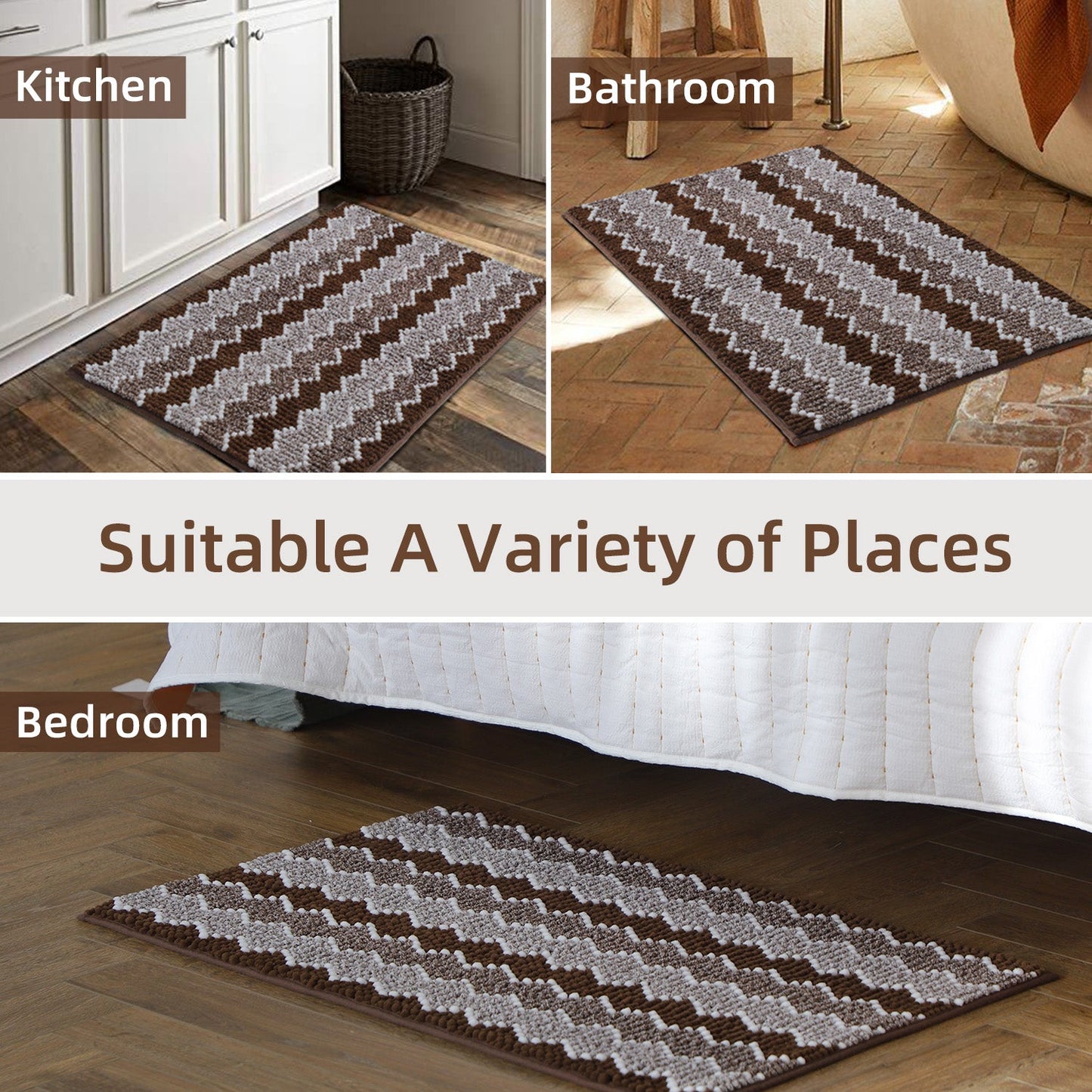 ruSoft Absorbent Durable Non-Slip Bathroom Rug Mat, Room Decor, Graduation Gifts, Fathers Day Gift, Mother Gift