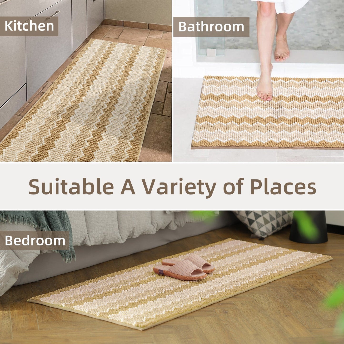 ruSoft Absorbent Durable Non-Slip Bathroom Rug Mat, Room Decor, Graduation Gifts, Fathers Day Gift, Mother Gift