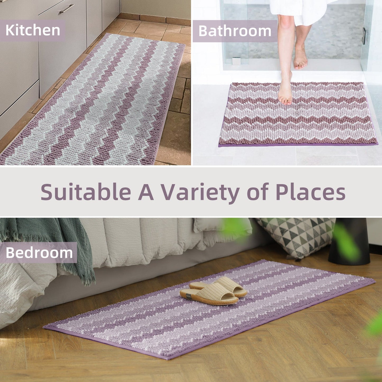 ruSoft Absorbent Durable Non-Slip Bathroom Rug Mat, Room Decor, Graduation Gifts, Fathers Day Gift, Mother Gift