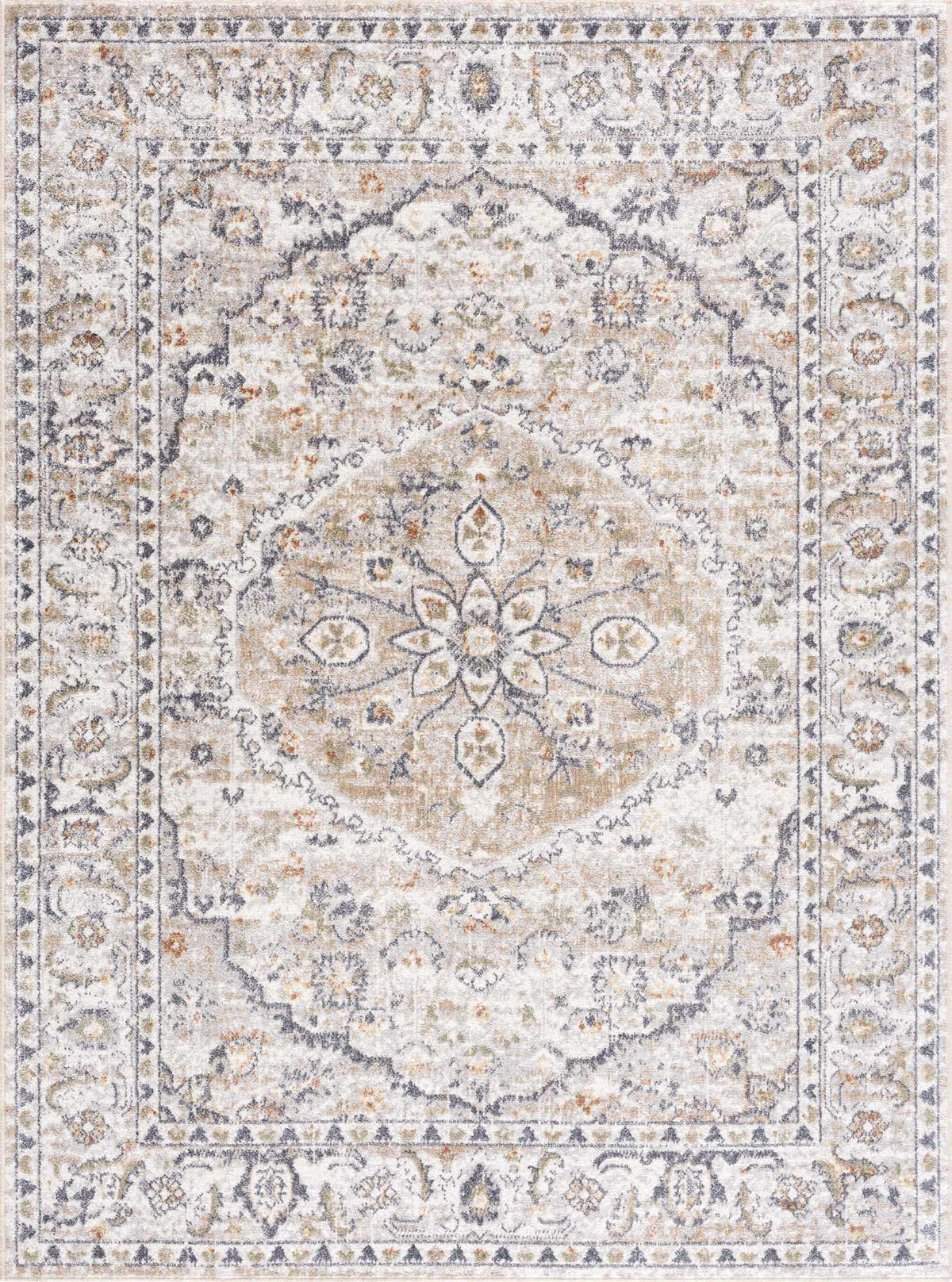 Cream Hiti Washable area rug