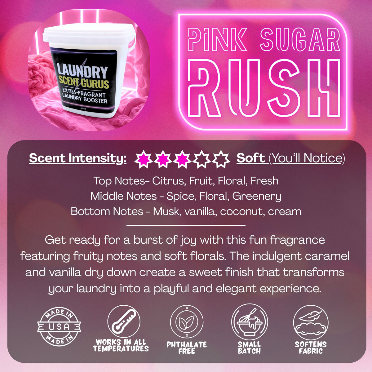Extra-Scented Laundry Booster | 36oz or 72oz XL Tub | Fabric Softener