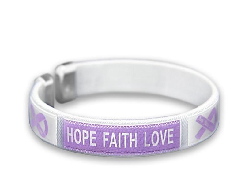 Lavender Ribbon Bangle Bracelets