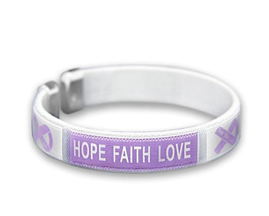 Lavender Ribbon Bangle Bracelets