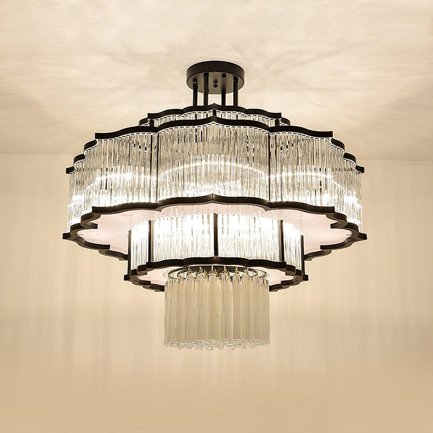 Layered Crystal Ceiling Light