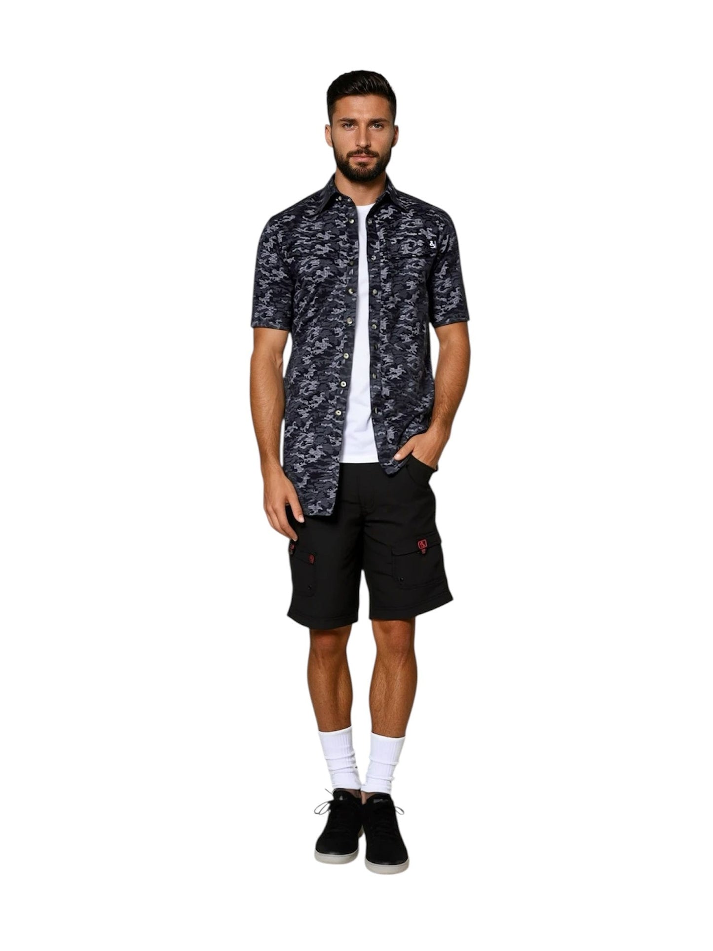 Men's Dot Camo UV Vented Solar Outdoor Shirt