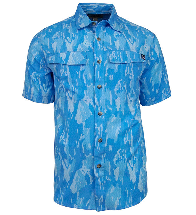 Men's Geo Camo UV Vented Solar Outdoor Shirt