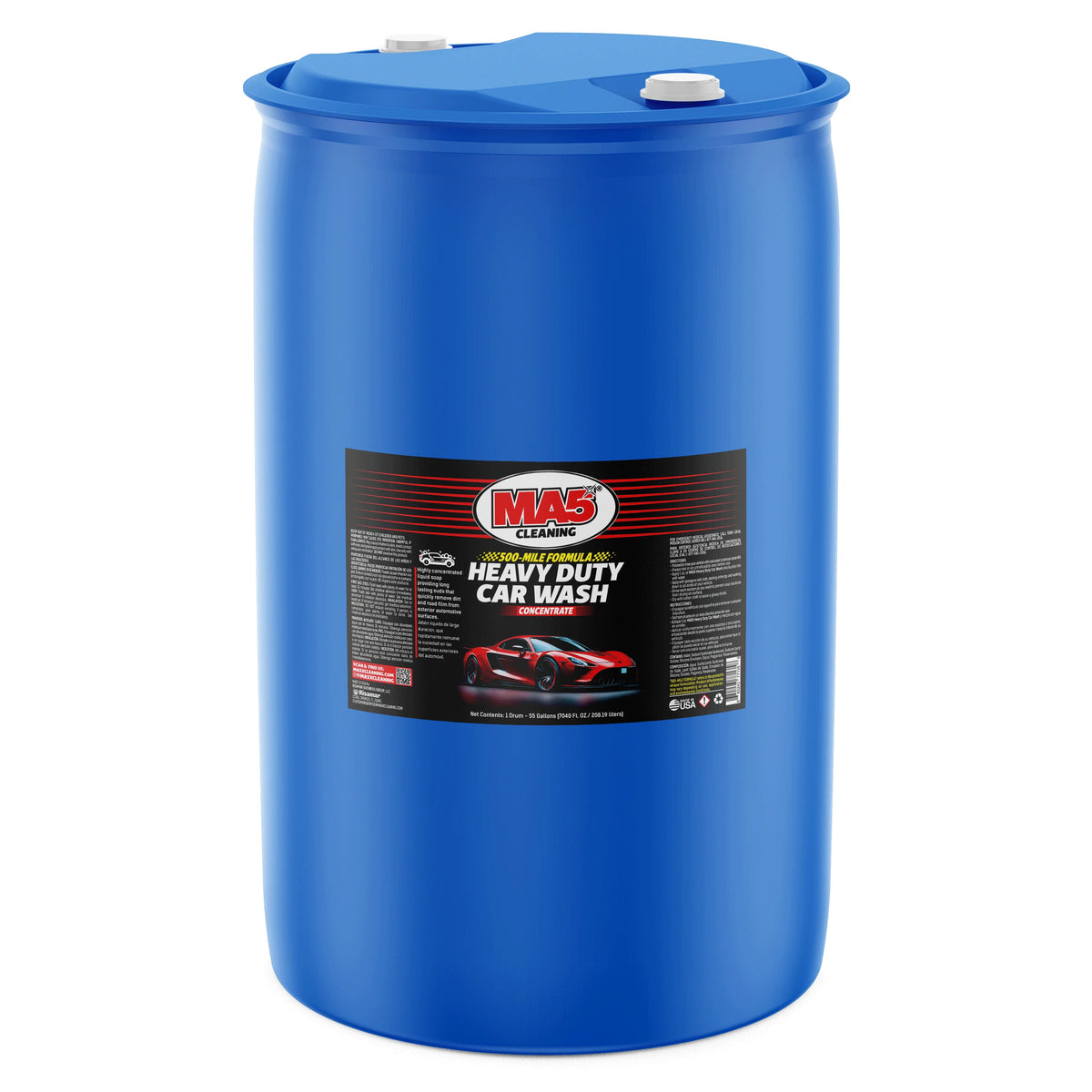 MA5X Heavy-Duty Car Wash Concentrate 55-Gallon Commercial Drum | Fleet & Tunnel Car Wash Soap