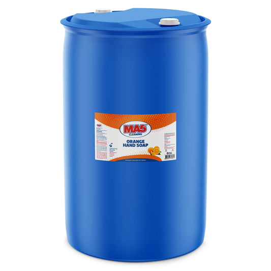 MA5X Orange Power Hand Soap 55-Gallon Drum | Glycerin-Conditioned Grease-Cutting Formula