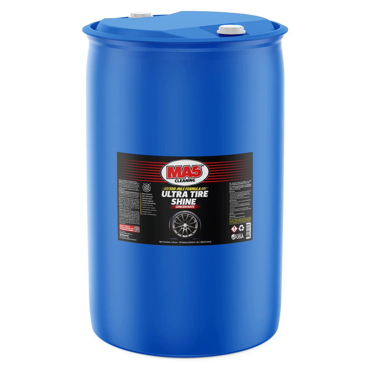 MA5X Ultra Tire Shine 55-Gallon Drum | Water-Based, Non-Sling Fleet Tire Dressing