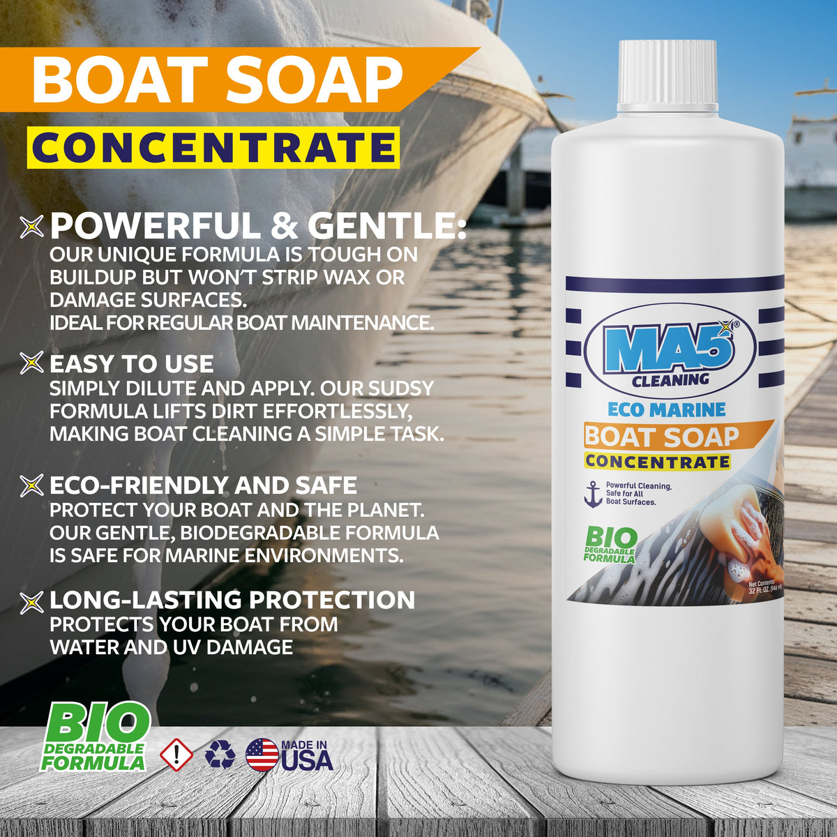 MA5X Boat Soap - High Foam Marine Wash Concentrate