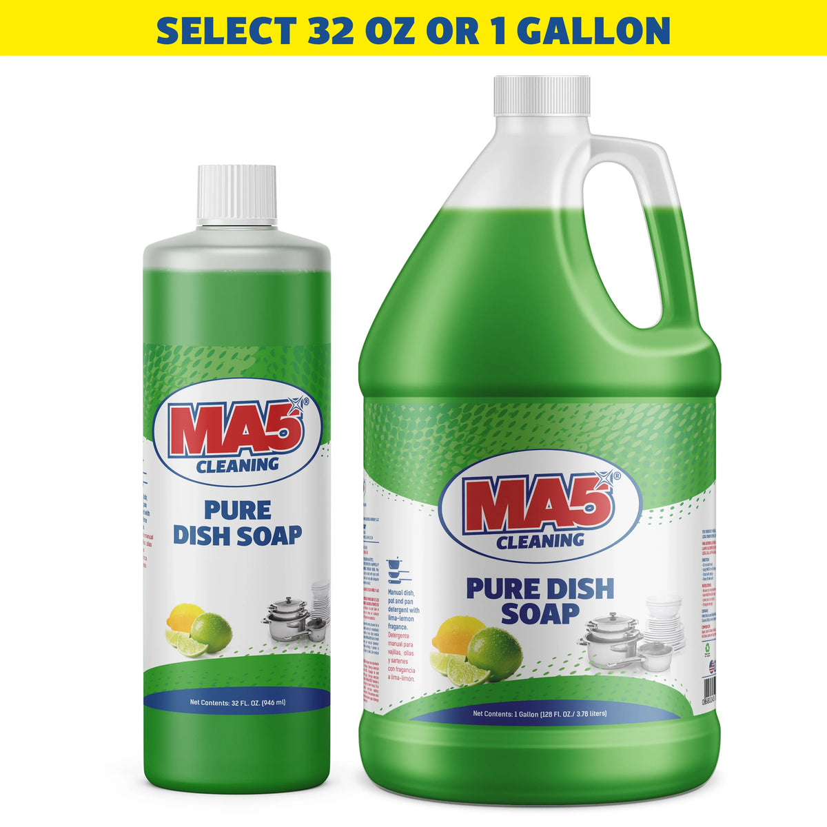 MA5X Pure Dish Soap | Commercial-Grade Grease-Cutting Formula
