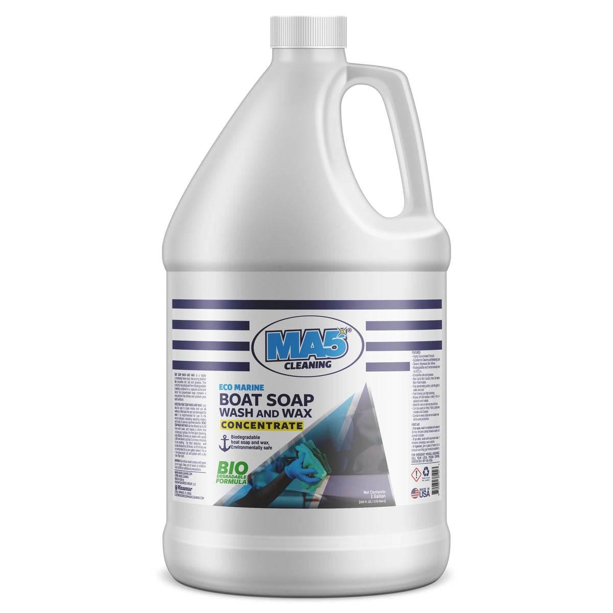 MA5X Marine Wash & Wax - Concentrated Boat Cleaner & Protectant