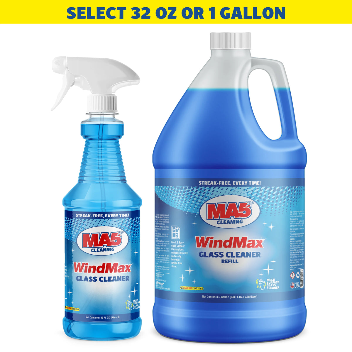 MA5X WindMax Pro Glass Cleaner | Streak-Free, Ammonia-Free Formula