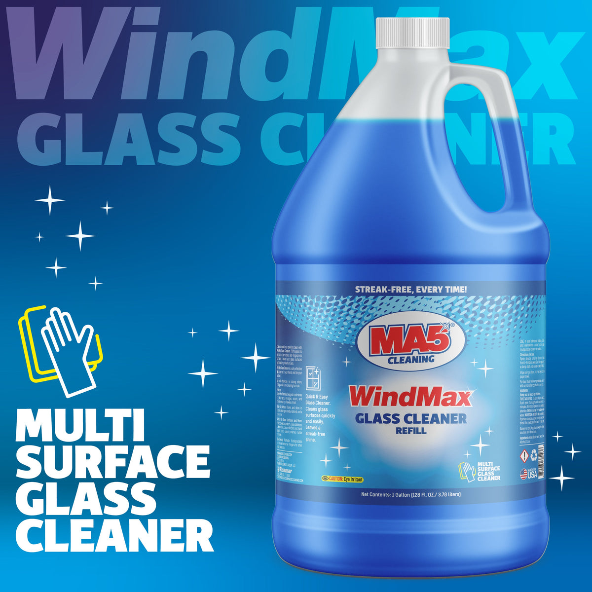 MA5X WindMax Pro Glass Cleaner | Streak-Free, Ammonia-Free Formula