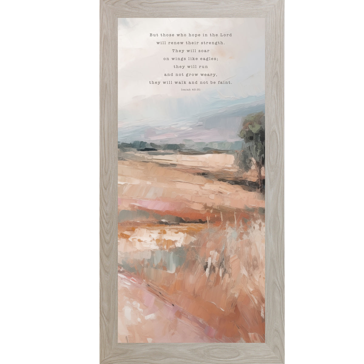 Isaiah 40:31 Wall Art – Soar On Wings Like Eagles Terracotta Landscape Christian Decor (SB761)
