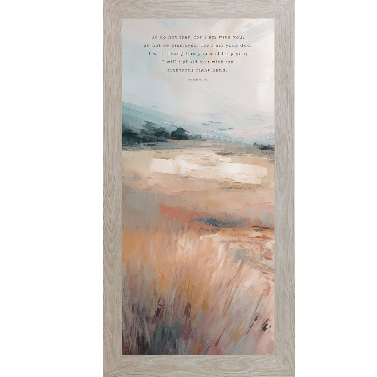 Isaiah 41:10 Wall Art – Do Not Fear For I Am With You Terracotta Landscape Christian Decor (SB762)