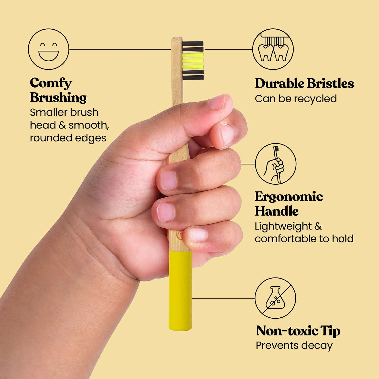 Kids Bamboo Toothbrush Save The Bees