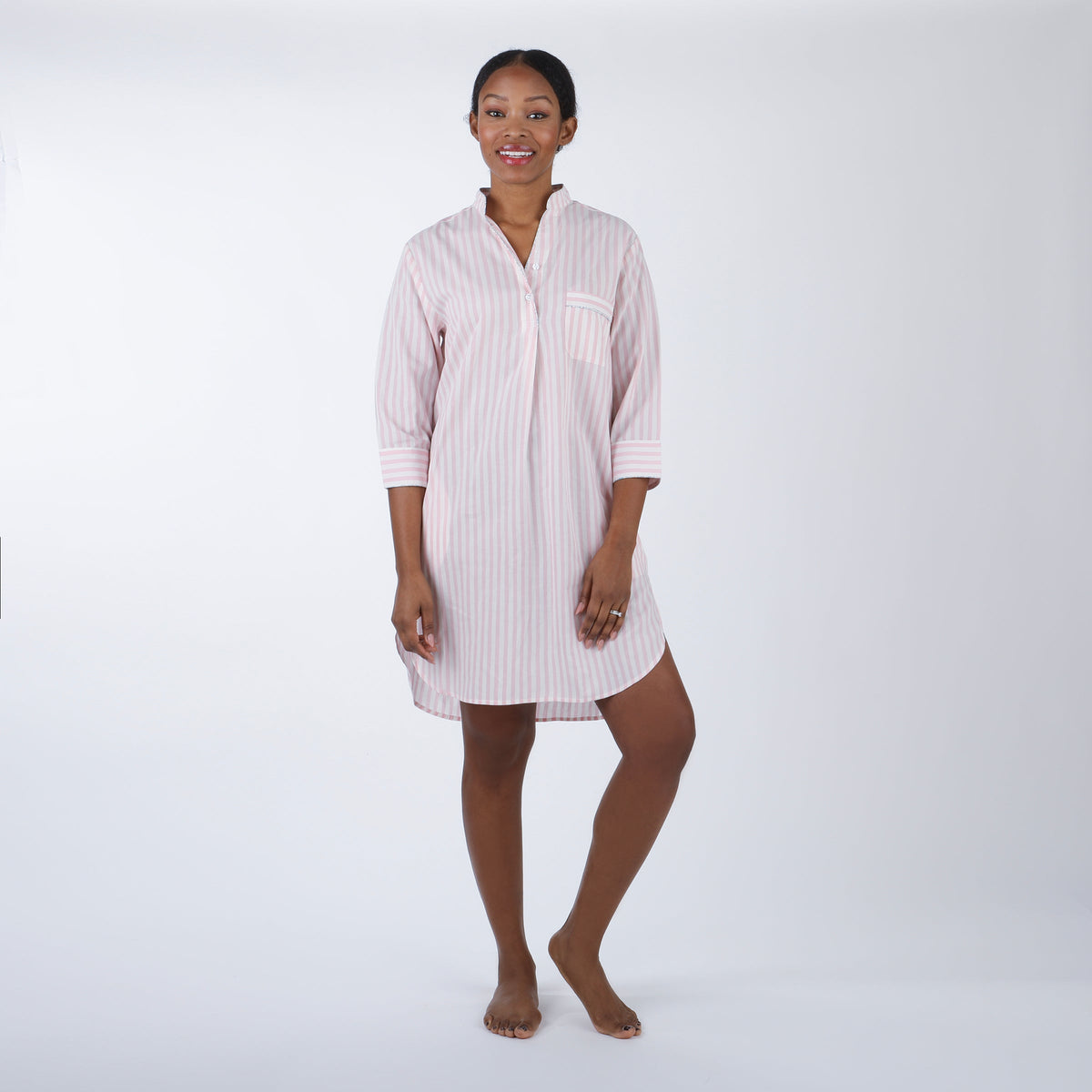 CLASSIC COTTON STRIPED NIGHTSHIRT