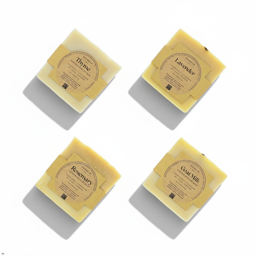 Roomsium Handmade Olive Oil Soap Bars Set 130g (4 Bars)