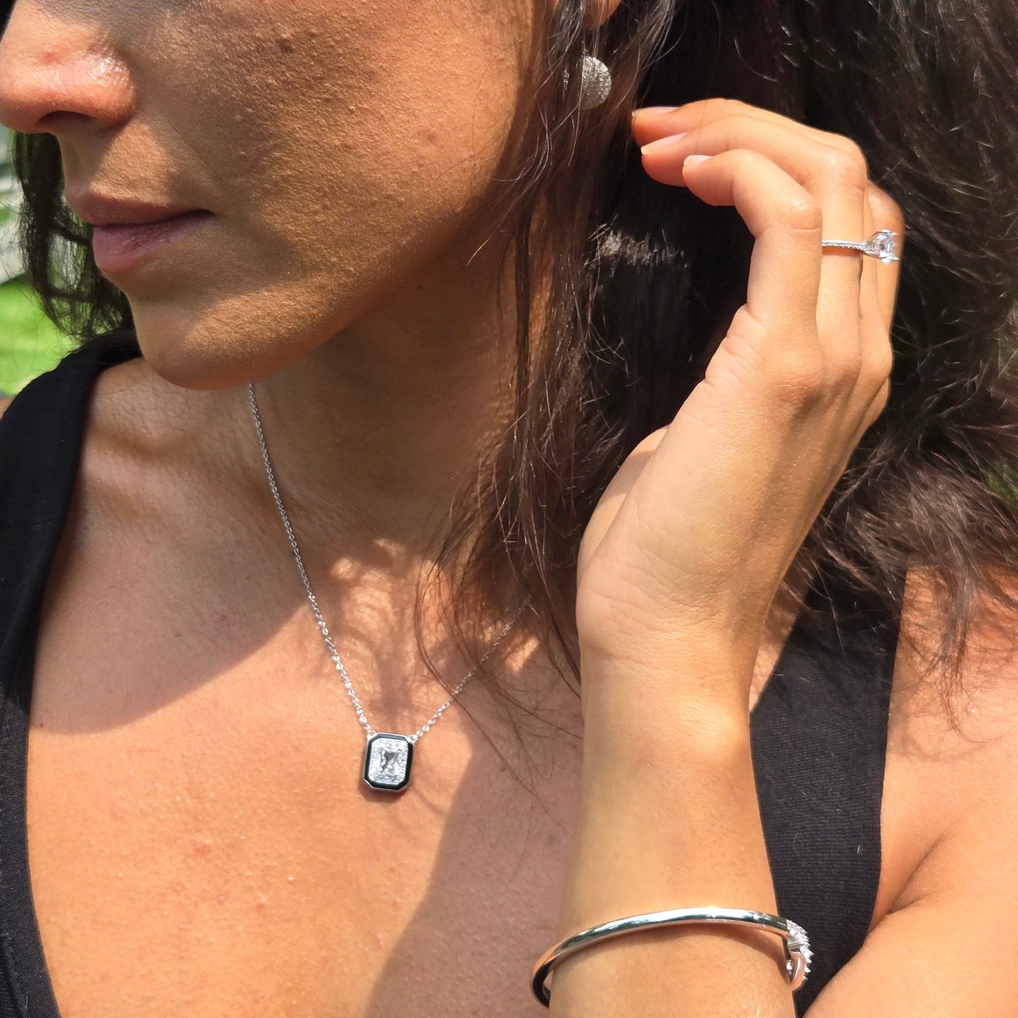 Starlette's Maze Necklace in Silver - Complex and Full of Shimmer